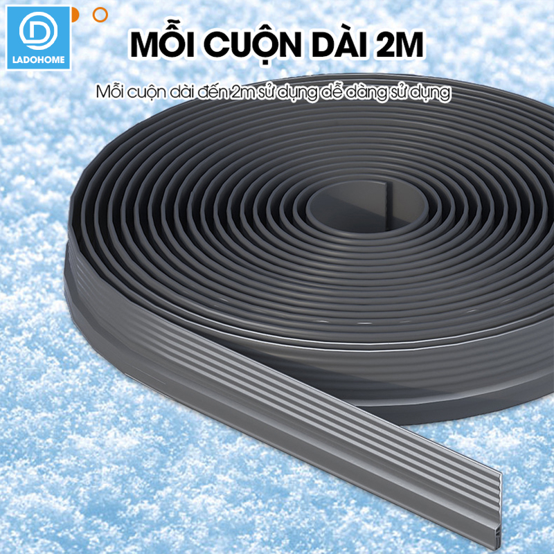 Chặn khe cửa sổ, cửa lùa, cửa sổ đường ray hoặc cửa đóng mở D1960 có sẵn keo dán giúp ngăn gió bụi, côn trùng và cách âm