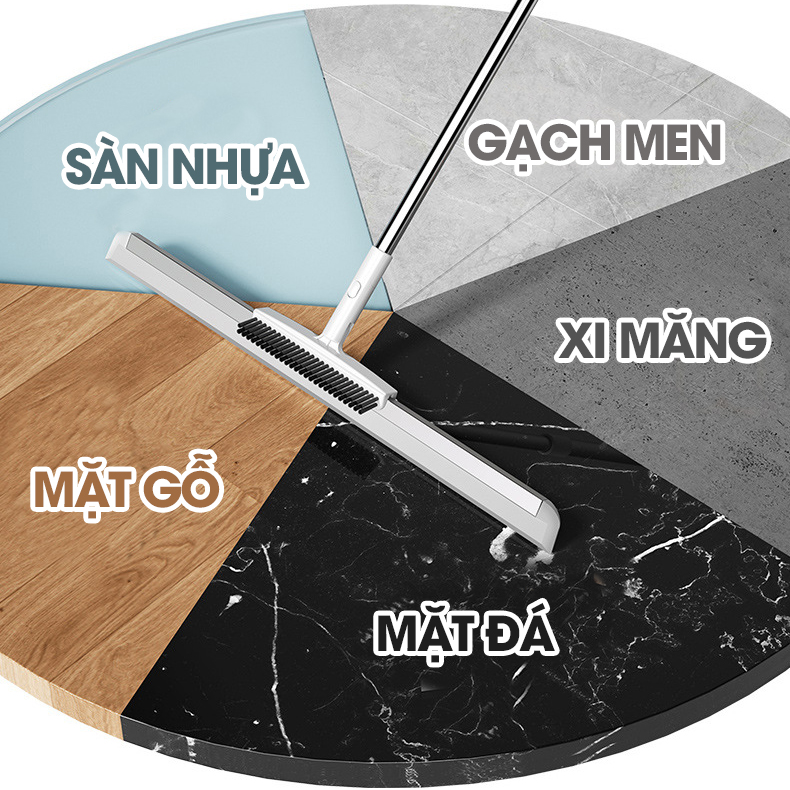Cây gạt nước chà sàn nhà tắm 2 trong 1, chổi cọ sàn và gạt nước toilet LH-8899