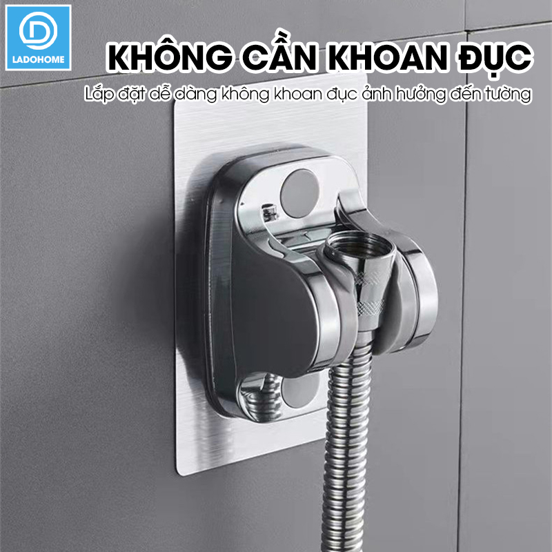 Giá đỡ vòi hoa sen dán tường GD01 có thể điều chỉnh góc nghiêng 45 độ