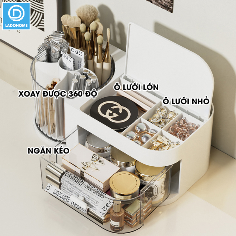 Hộp đựng trang sức, mỹ phẩm, dụng cụ trang điểm, phụ kiện makeup JX2410