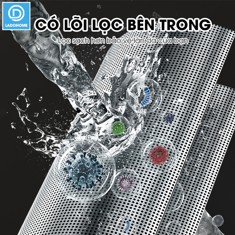 Đầu vòi lọc nước xoay 360 độ cho bồn rửa chén LV316 , lõi lọc bằng INOX 316 có lưới thép siêu mịn 2500 mắt lưới