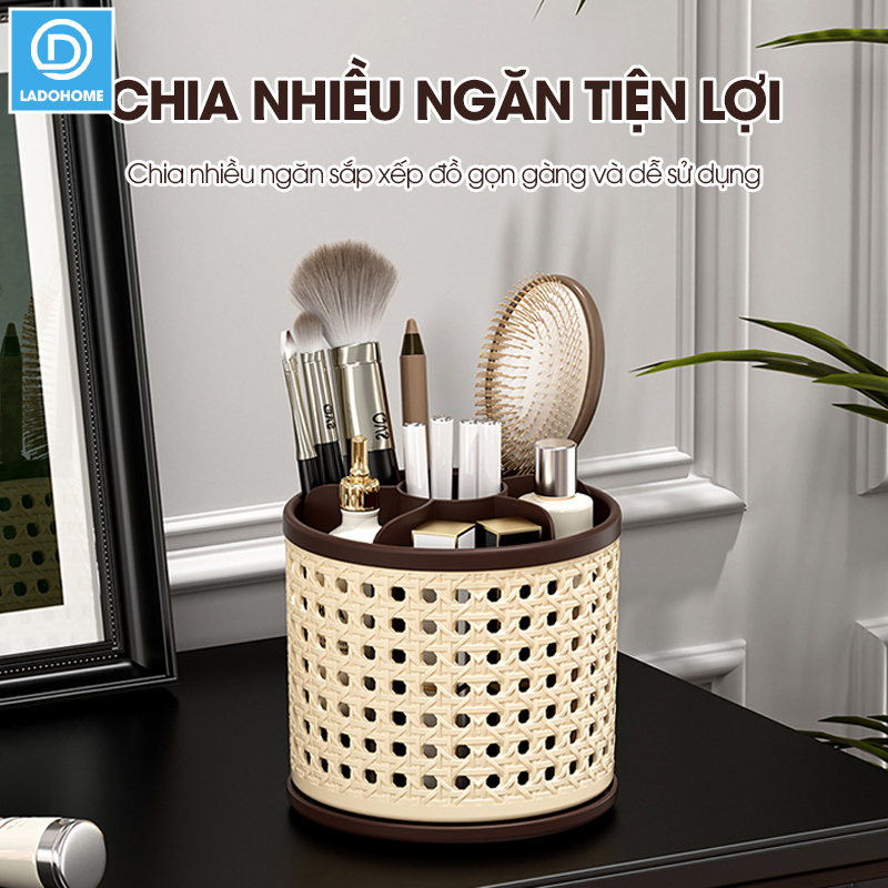 Hộp đựng bút, ống đựng cọ trang điểm chia ngăn JLG25054