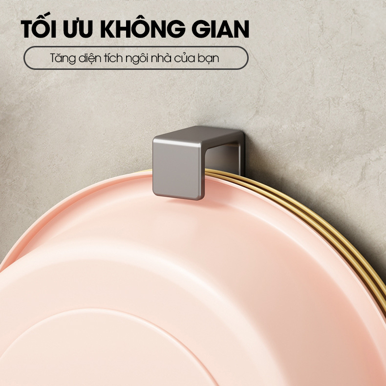 Móc treo thau nhựa, móc treo chậu rửa chén chậu giặt đồ RX12 thép carbon không rỉ