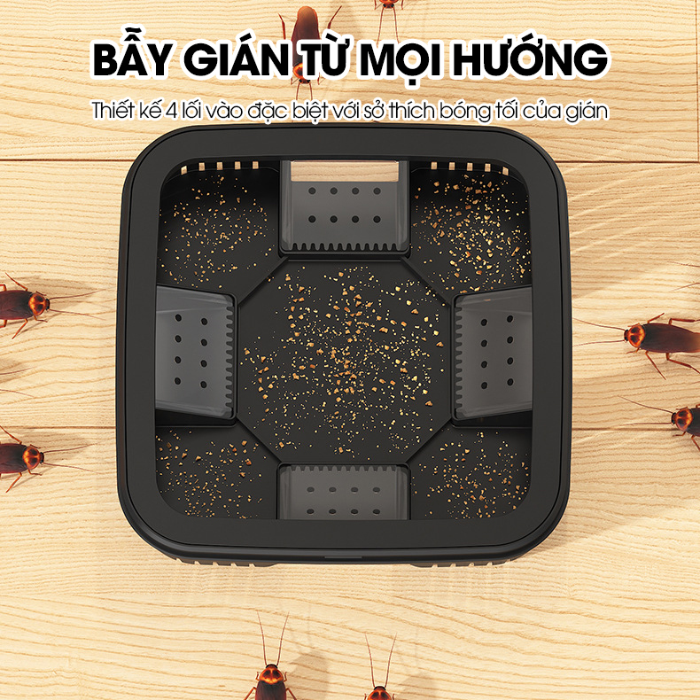 Dụng cụ bẫy gián chuyên dụng LD-1978, hiệu quả với cả gián lớn và gián nhỏ, an toàn dễ sử dụng trong gia đình
