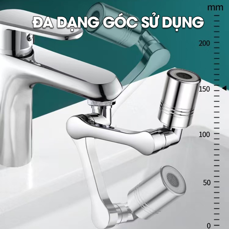 Vòi xoay mở rộng gắng vòi lavabo bồn rửa mặt 9305 với cánh tay cơ động bánh răng kép