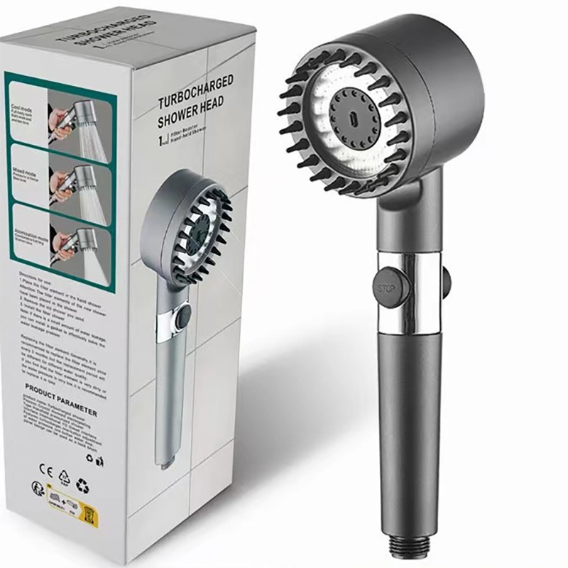 Vòi lá sen, vòi hoa sen kèm bộ lọc cao cấp LD-9010, 3 chế độ nước kèm nút gạt khóa nước tiện lợi