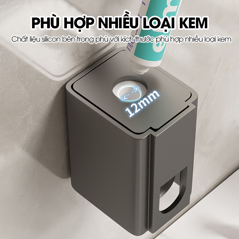 Kệ treo bàn chải và kem đánh răng có kèm cốc và dụng cụ nhã kem tự động LH-5478C