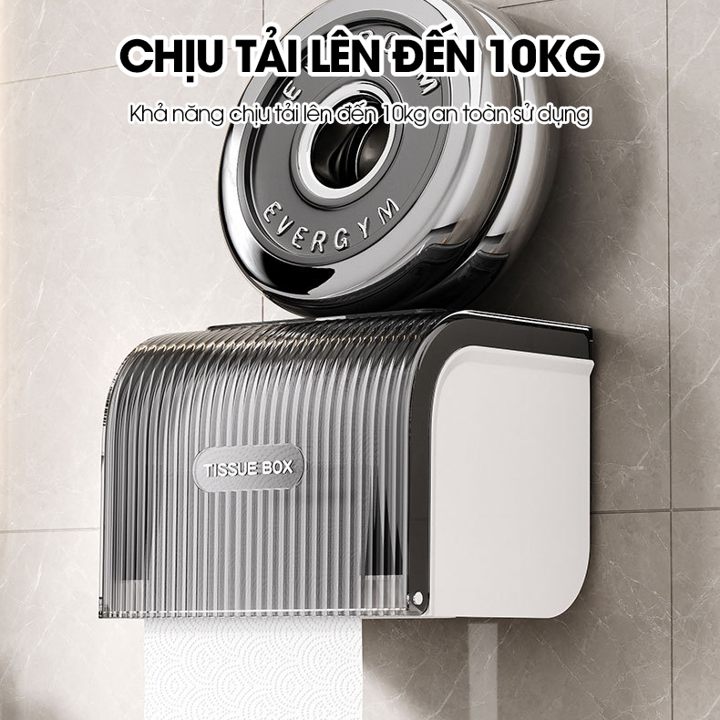 Hộp đựng giấy vệ sinh toilet W8286 nhựa ABS chống ố màu, có trục xoay dễ sử dụng