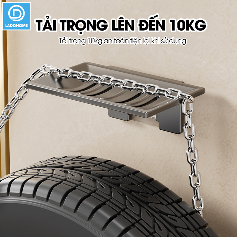 Khay đựng xà bông cục dán tường LD-1937 , khay đựng xà phòng có lỗ thoát nước thép carbon chống gỉ