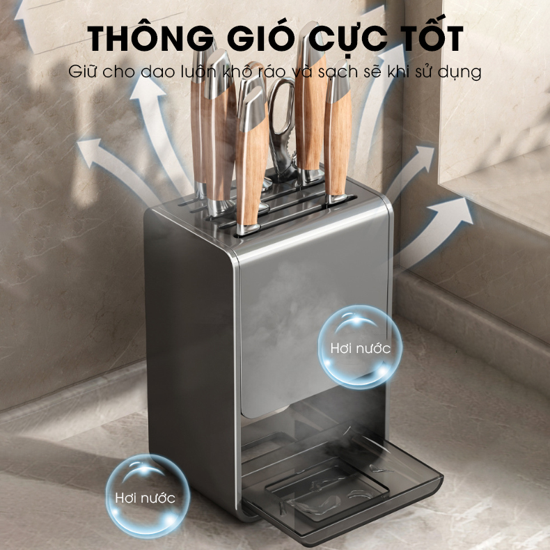 Giá để dao kệ dao để bàn treo tường LH-6327 thép carbon chống rỉ