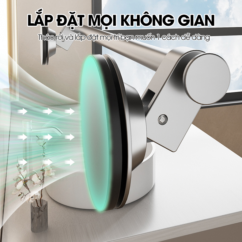 Giá treo khăn nhà tắm, thanh gác dép hút chân không LD-5248, nhôm anod không rỉ, không cần khoan đục, dễ dàng lắp đặt