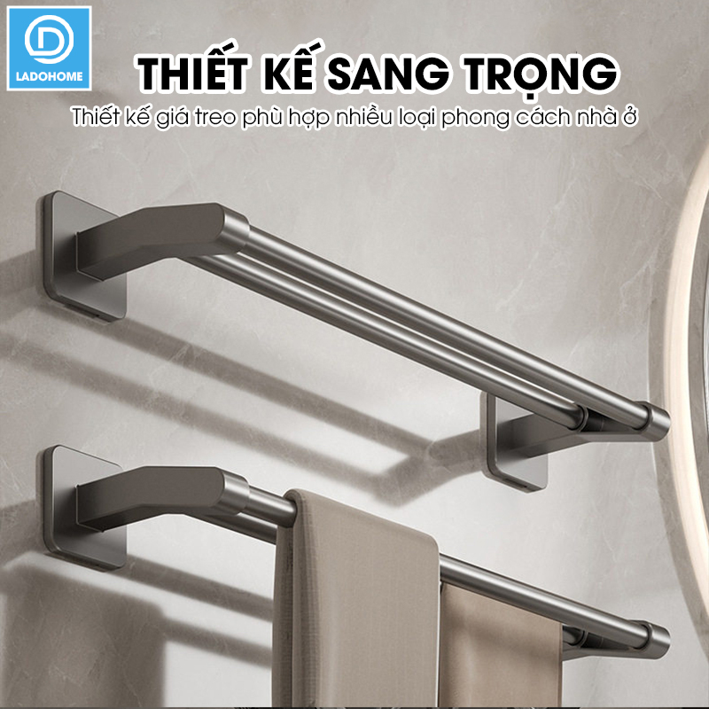 Giá treo khăn nhà tắm LD-5280 hợp kim nhôm không rỉ