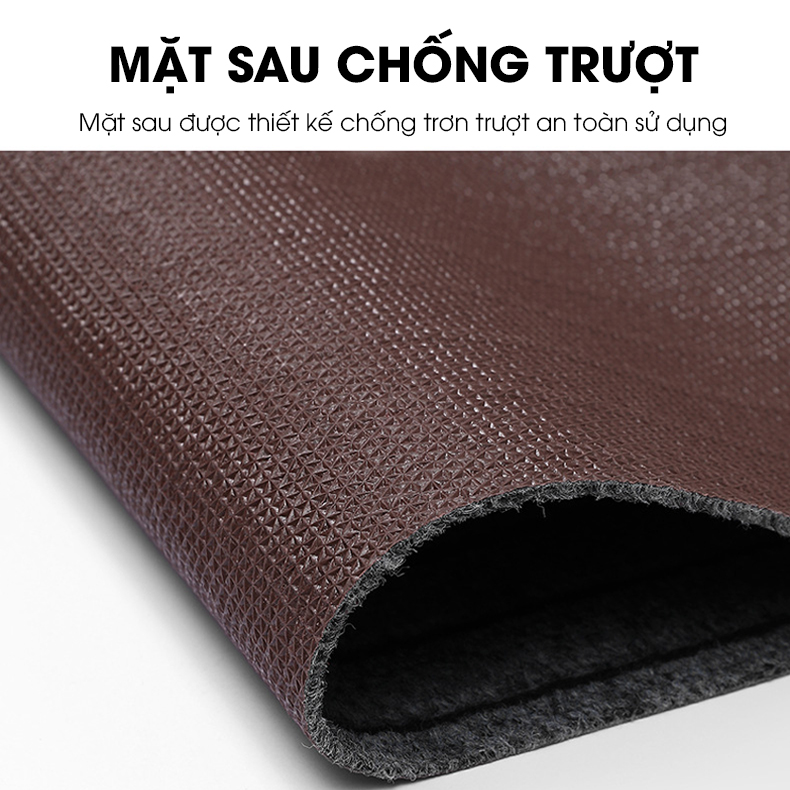 Thảm lót sàn chùi chân 50x80cm chống trượt hút nước hút dầu có rảnh chìm giúp giữ hạt bụi