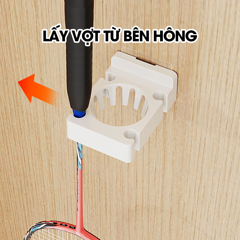 Móc treo chuyên dụng cho vợt cầu lông, móc dán tường RX21