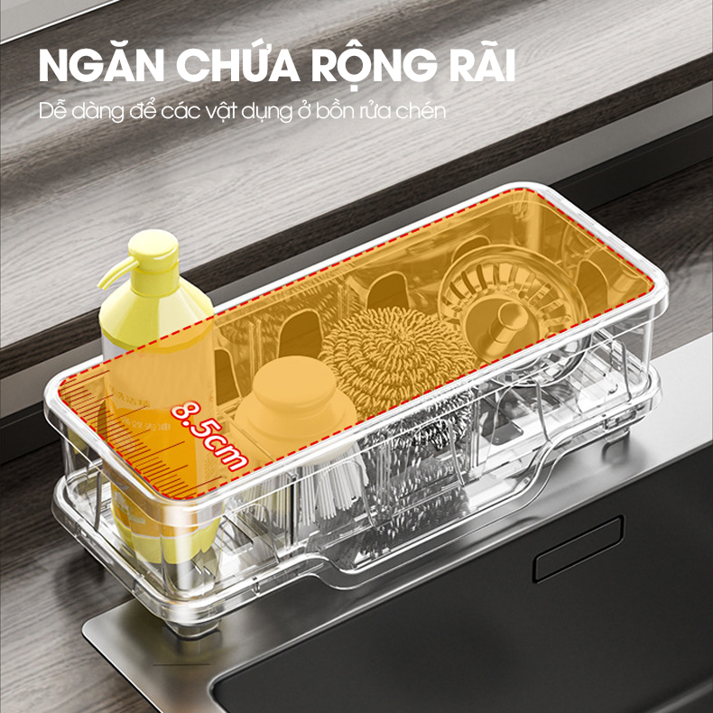 Giá để nước rửa chén, kệ để dụng cụ rửa bát đĩa LD-2457