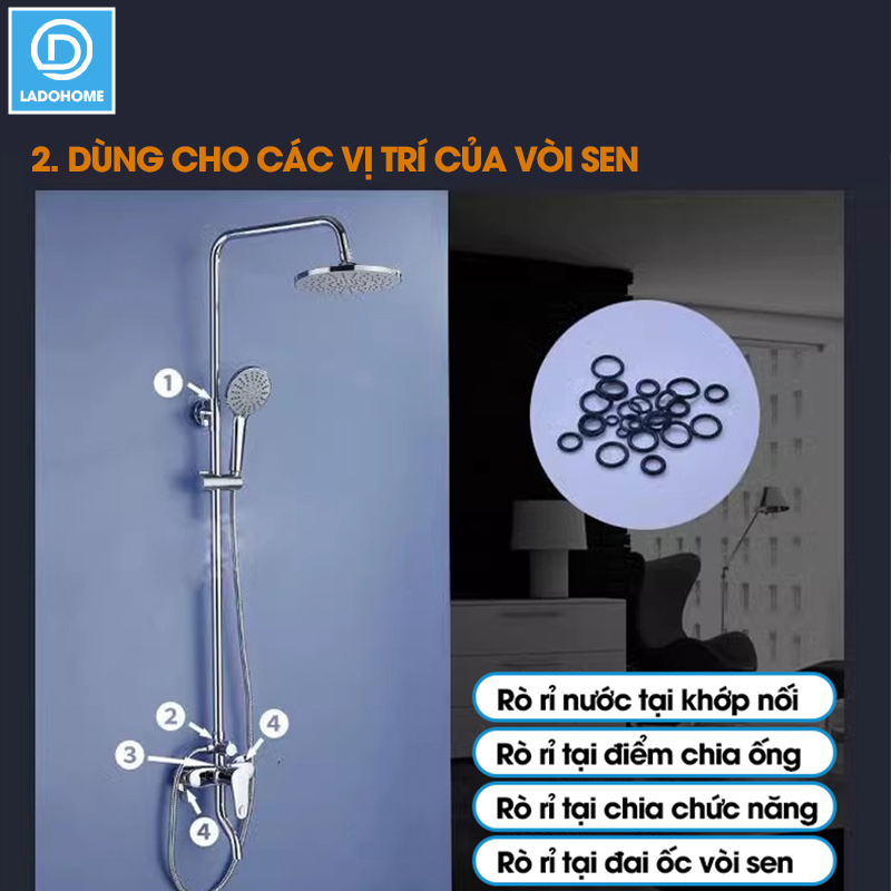 Bộ dụng cụ sửa chữa và thay thế ron gioăng cho vòi nước nhà bếp nhà tắm, thiết bị vệ sinh