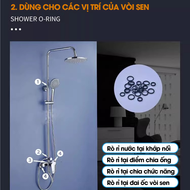 Bộ dụng cụ sửa chữa và thay thế ron gioăng cho vòi nước nhà bếp nhà tắm, thiết bị vệ sinh