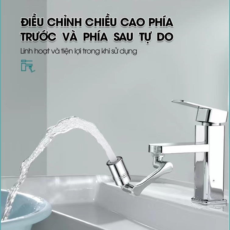 Vòi xoay mở rộng gắng vòi lavabo bồn rửa mặt 9305 với cánh tay cơ động bánh răng kép