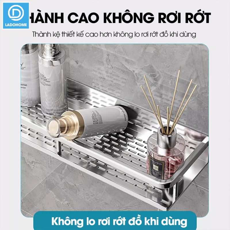 Kệ nhà tắm nhà bếp dán tường YQ-5578 Nhôm Anod không rỉ