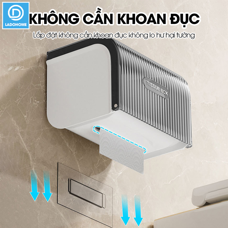 Hộp đựng giấy vệ sinh toilet W8286 nhựa ABS chống ố màu, có trục xoay dễ sử dụng