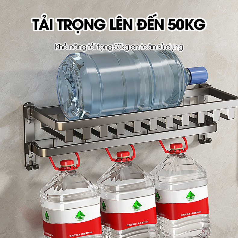 Giá treo khăn đa năng, kệ để khăn tắm gấp gọn SQ-6244 Nhôm Anod không rỉ