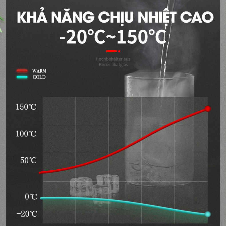 Hủ đựng trà thủy tinh, hủ đựng ngủ cốc nhà bếp, đồ ăn nhẹ snack, hủ gia vị có nắp bằng INOX cao cấp MFG-006