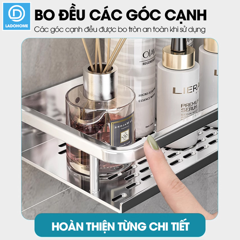 Kệ nhà tắm nhà bếp dán tường YQ-5578 Nhôm Anod không rỉ
