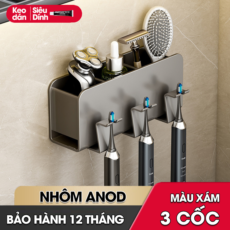 Kệ treo bàn chải và kem đánh răng có kèm cốc và dụng cụ nhã kem tự động LH-5478C