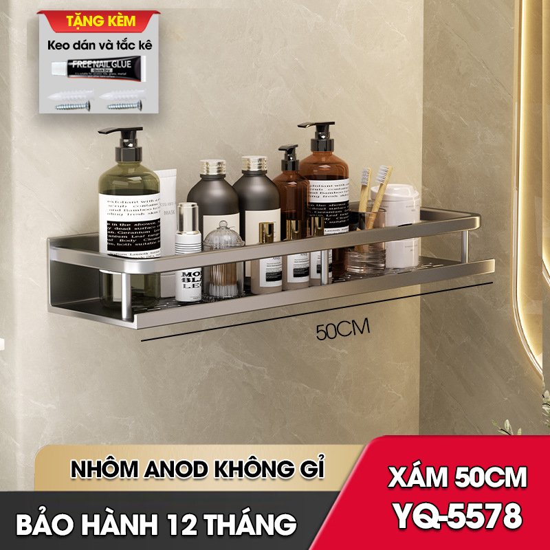 Kệ nhà tắm nhà bếp dán tường YQ-5578 Nhôm Anod không rỉ
