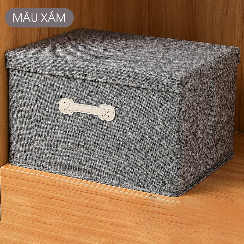 Hộp đựng đồ đa năng, quần áo chăn mền có nắp đậy LH-3107, vải lanh không dệt chất lượng cao, chống ẩm mốc, nhiều size