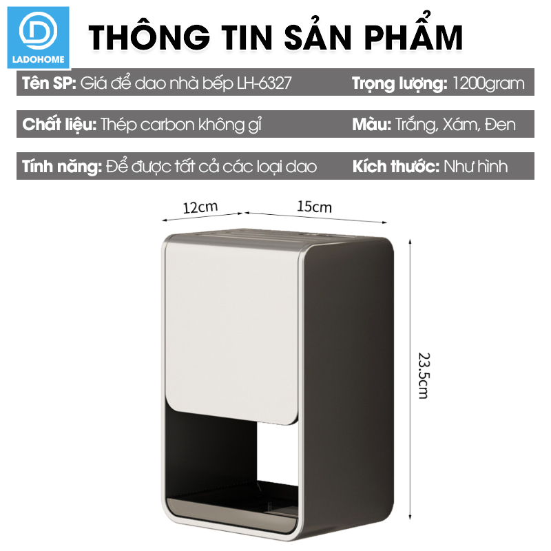 Giá để dao kệ dao để bàn treo tường LH-6327 thép carbon chống rỉ