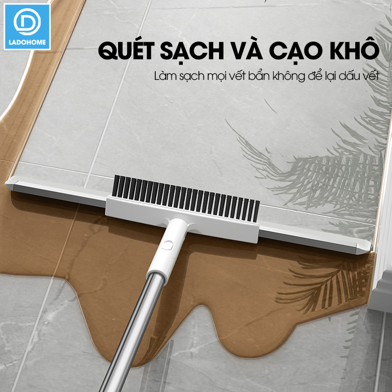 Cây gạt nước chà sàn nhà tắm 2 trong 1, chổi cọ sàn và gạt nước toilet LH-8899
