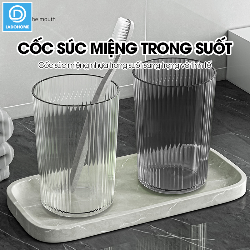 Cốc nước súc miệng, cốc đánh răng, ly uống nước A01 nhựa PET trong suốt