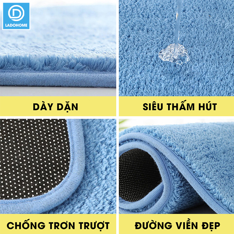 Thảm chùi chân lâu chân lông cashmere nhân tạo