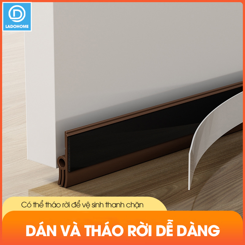 Ron chặn khe cửa dán một bên phiên bản nâng cấp 3 lớp giúp ngăn bụi gió và cách âm, tích hợp sẵn keo dán dể dàng lắp đặt