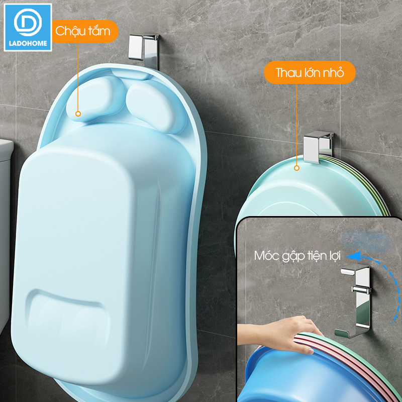 Móc treo thau chậu, móc treo rỗ nhựa RX16 phiên bản cải tiến Thép không rỉ