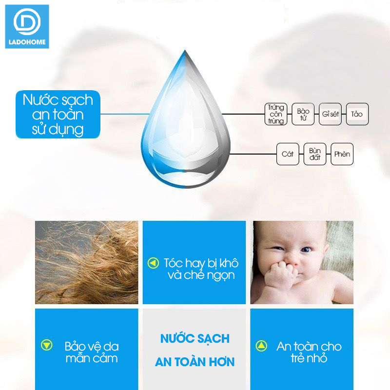Lõi lọc thay thế cho vòi sen LADOHOME đủ các loại