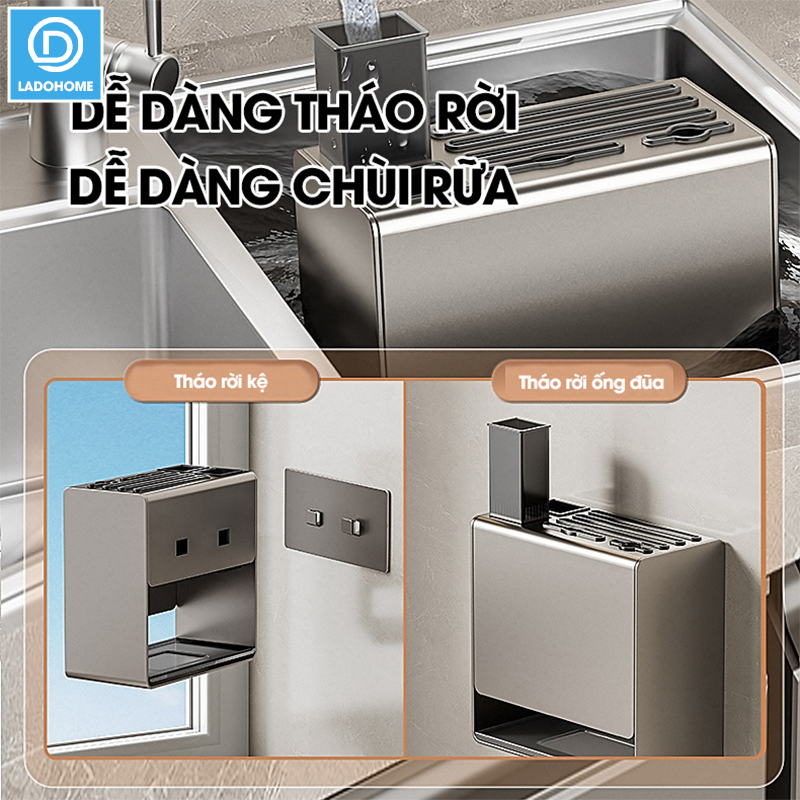 Kệ treo dao muỗng đũa thớt đa năng SQ-6545