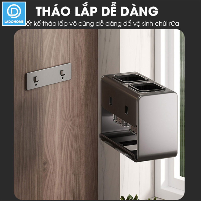 Kệ muỗng đũa, ống đựng muỗng đũa để bàn hoặc treo tường LH-6325 thép carbon chống rỉ