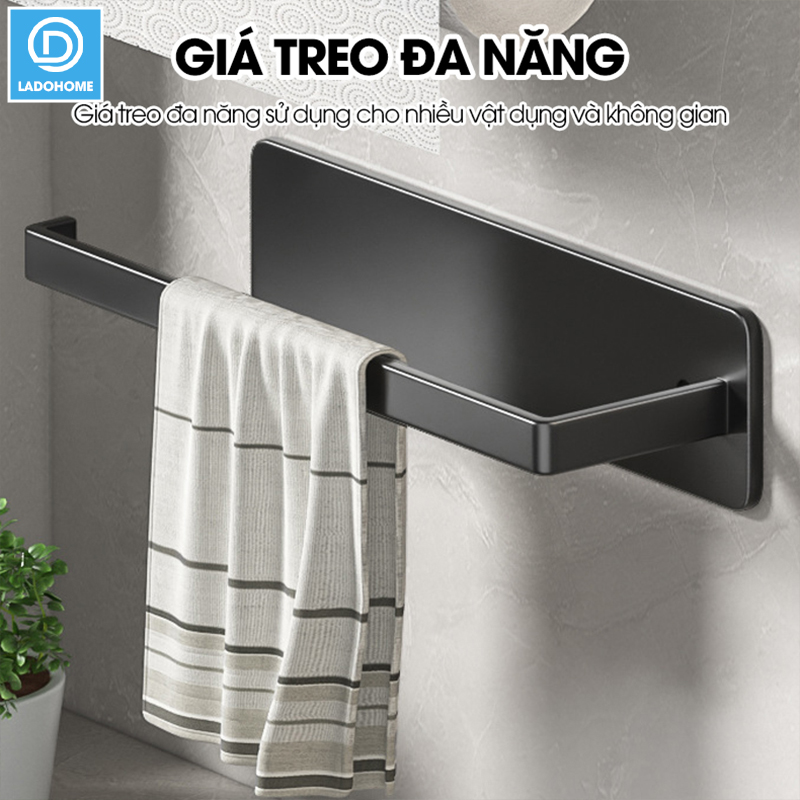 Giá treo túi đựng thực phẩm, thanh treo màn bọc thực phẩm, móc treo khăn lau nhà bếp LH-4102 Nhôm Anod không rỉ