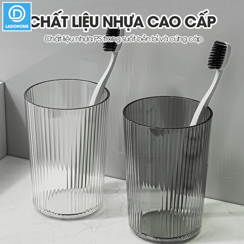 Cốc nước súc miệng, cốc đánh răng, ly uống nước A01 nhựa PET trong suốt