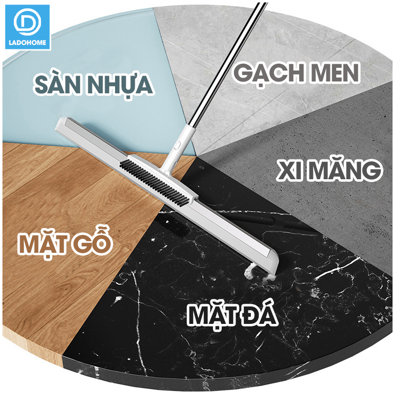 Cây gạt nước chà sàn nhà tắm 2 trong 1, chổi cọ sàn và gạt nước toilet LH-8899