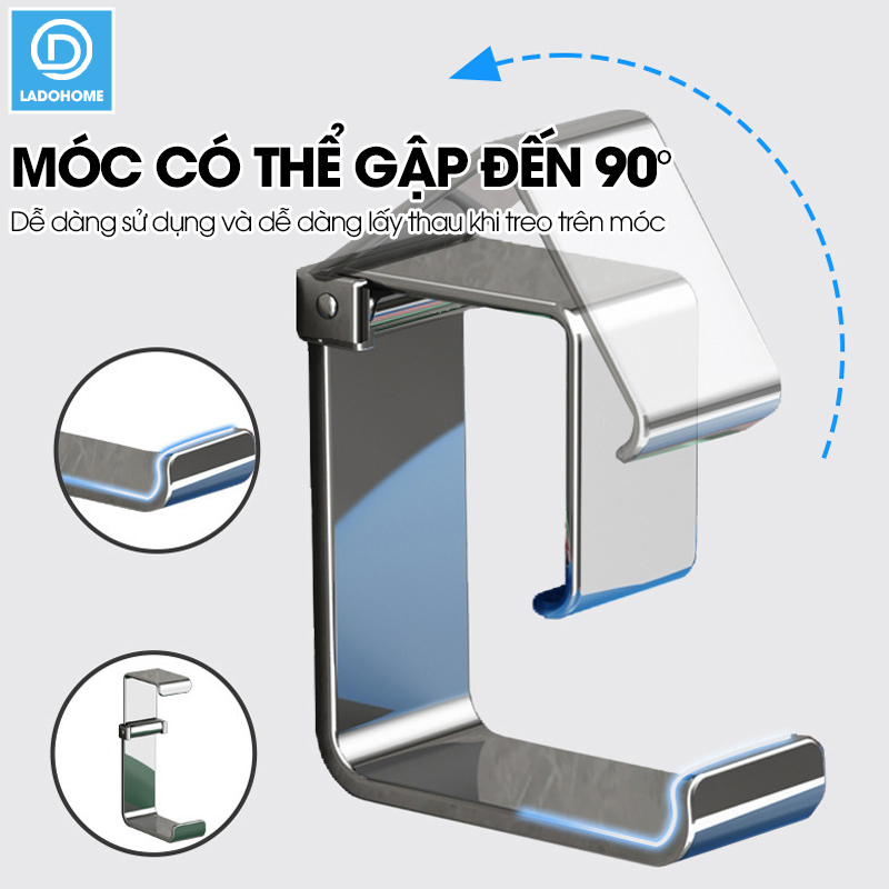 Móc treo thau chậu, móc treo rỗ nhựa RX16 phiên bản cải tiến Thép không rỉ