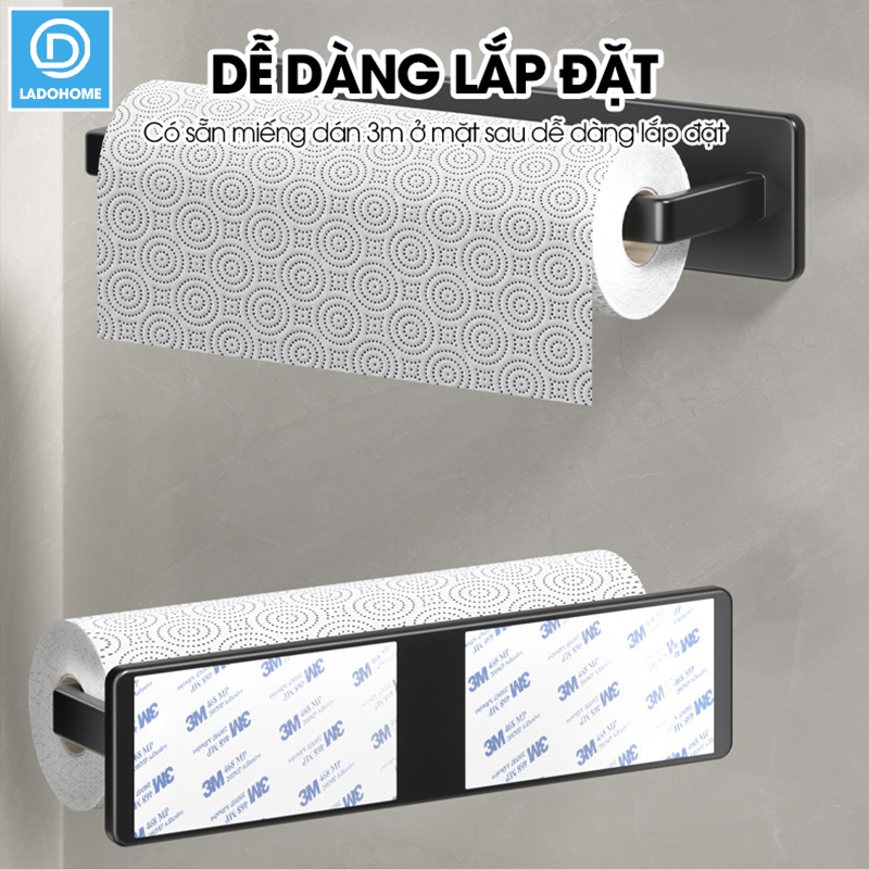 Giá treo túi đựng thực phẩm, thanh treo màn bọc thực phẩm, móc treo khăn lau nhà bếp LH-4102 Nhôm Anod không rỉ