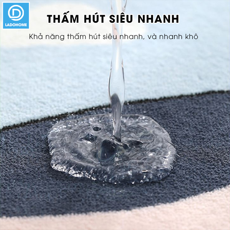 Thảm lau chân hoạt hình 40x60 lông Cashmere dày 10mm siêu thấm hút họa tiết dễ thương