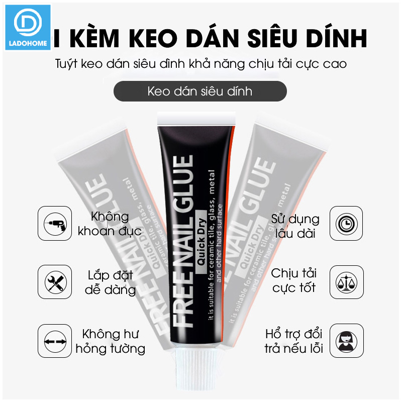 Giá để dao kệ dao để bàn treo tường LH-6327 thép carbon chống rỉ