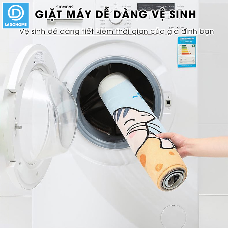 Thảm lau chân hoạt hình 40x60 lông Cashmere dày 10mm siêu thấm hút họa tiết dễ thương