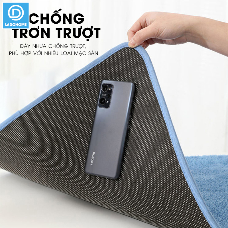 Thảm chùi chân lâu chân lông cashmere nhân tạo