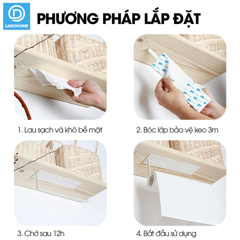 Giá treo túi đựng thực phẩm, thanh treo màn bọc thực phẩm, móc treo khăn lau nhà bếp LH-4102 Nhôm Anod không rỉ