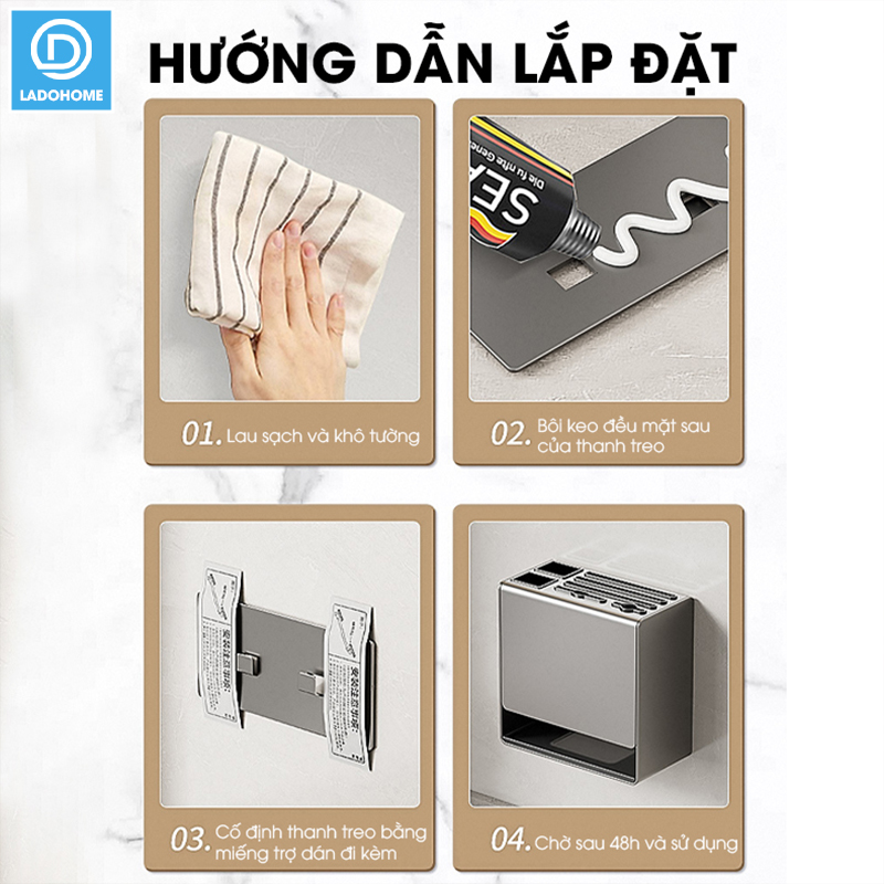 Kệ treo dao muỗng đũa thớt đa năng SQ-6545